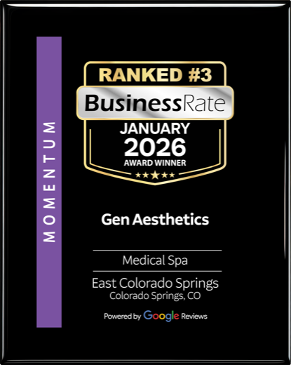 BusinessRate January 2026 award plaque: Ranked #3 Medical Spa, East Colorado Springs